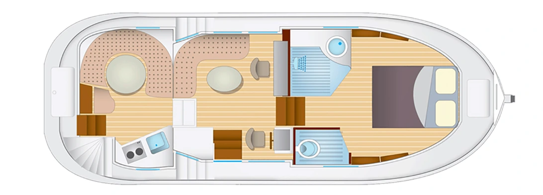 Layout of a license-free boat - Pénichette Premium 2/3 Pers.