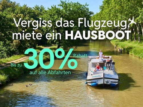 Vergiss das Flugzeug, miete ein Hausboot