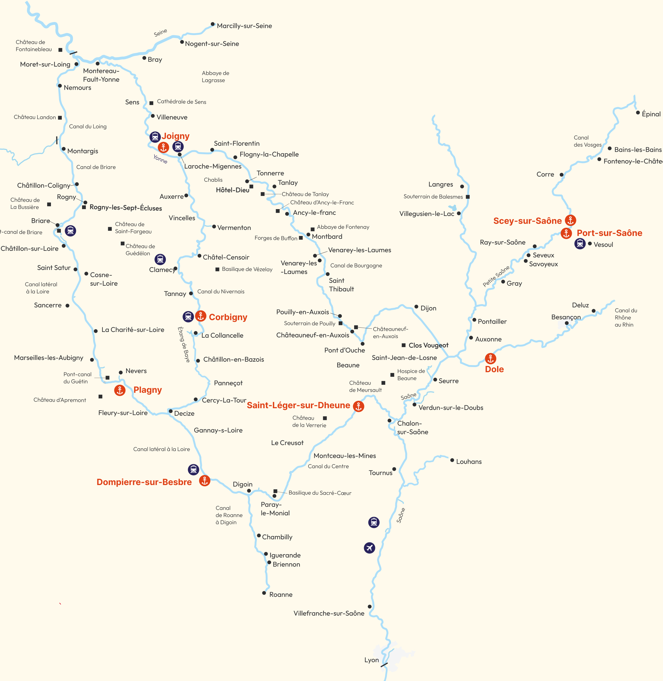 Carte Bourgogne